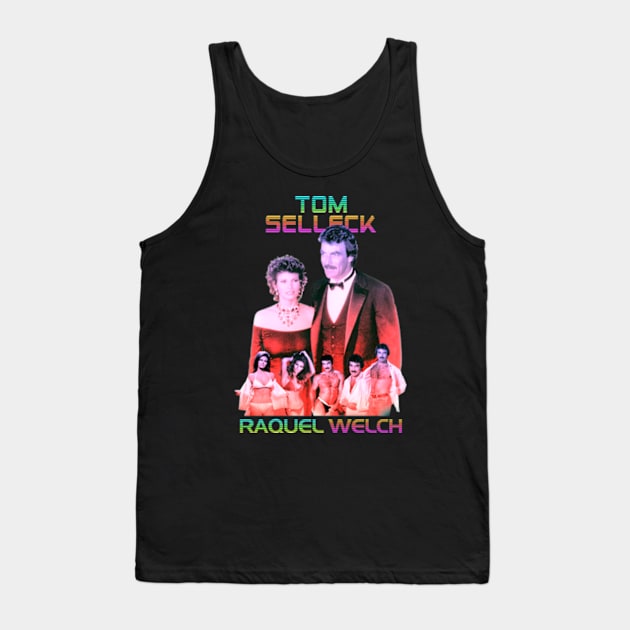 Raquel Welch and Tom selleck Sexy 80s Tank Top by CrazyRich Bimasakti1'no11